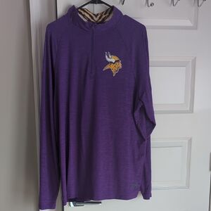 Zubaz Minnesota Vikings Quarter zip long sleeve shirt